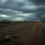 Flick International Dark, stormy Texas landscape symbolizing escape and tension
