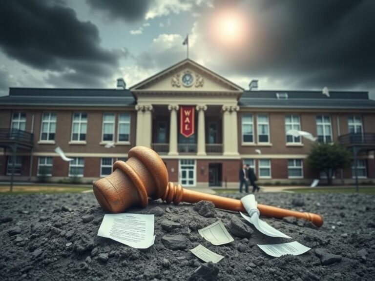 Flick International Cracked gavel symbolizing the fight for justice in education