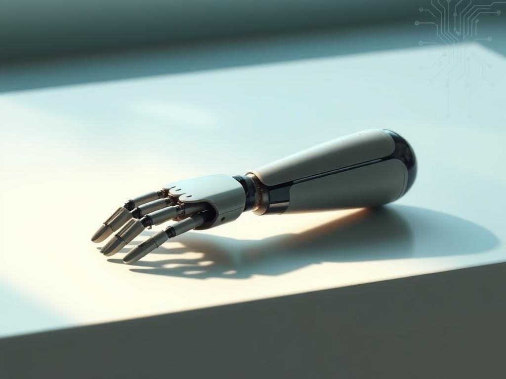 Flick International A sleek and futuristic prosthetic arm designed for precise control