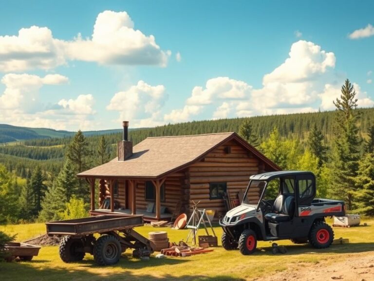 Flick International A rustic cabin surrounded by a lush green forest in northwest Minnesota