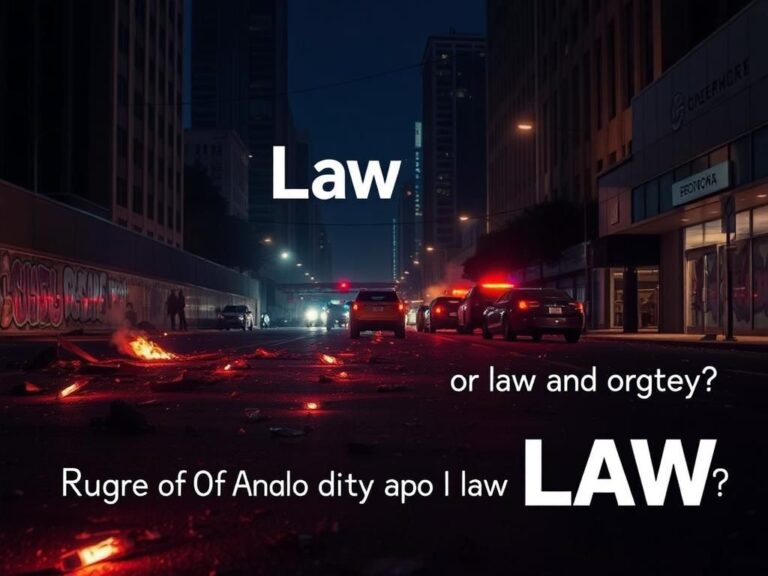 Flick International A nighttime scene of Los Angeles streets showing unrest with debris and flares