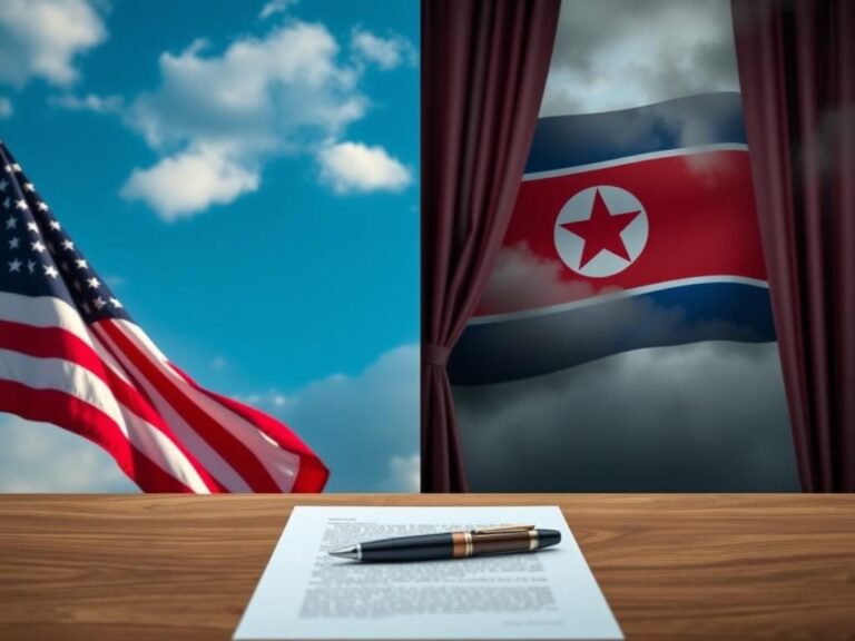 Flick International Split-screen image showing American and North Korean flags symbolizing ongoing dialogue.