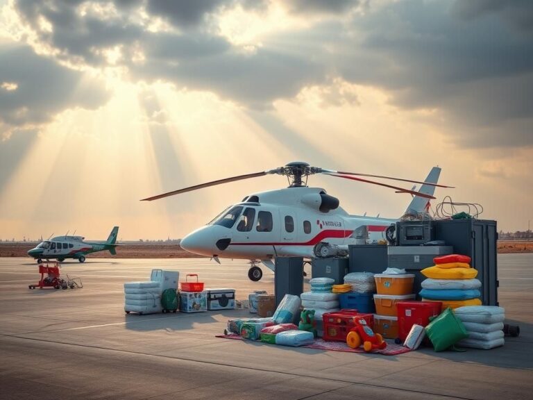 Flick International A medical helicopter at the Israel-Jordan border for evacuation