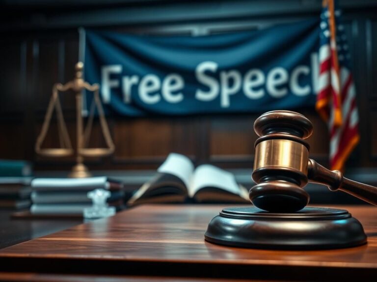 Flick International A large gavel on a polished wooden table representing justice and authority