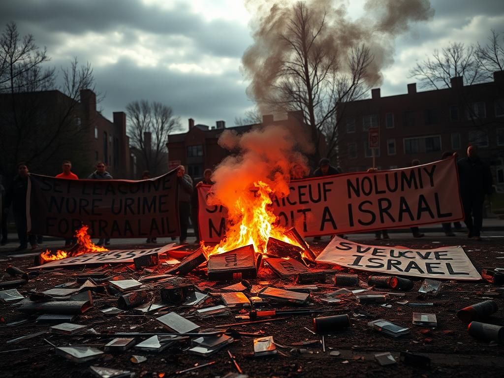 Flick International Aftermath of a Molotov cocktail attack at a Boulder protest