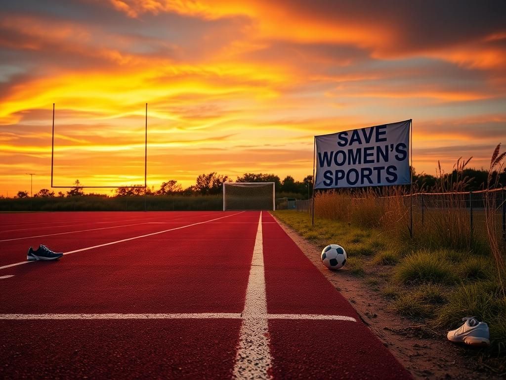 Flick International Empty sports field at sunset symbolizing the fight for girls' sports in Oklahoma