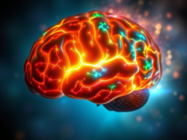 Flick International Close-up of a human brain highlighting healthy thought patterns and areas of negativity.