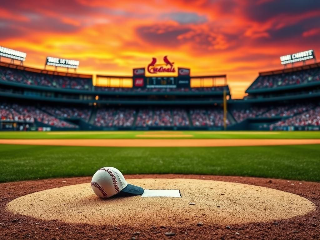 Flick International Empty pitcher’s mound and home plate with a baseball and cap symbolizing failure