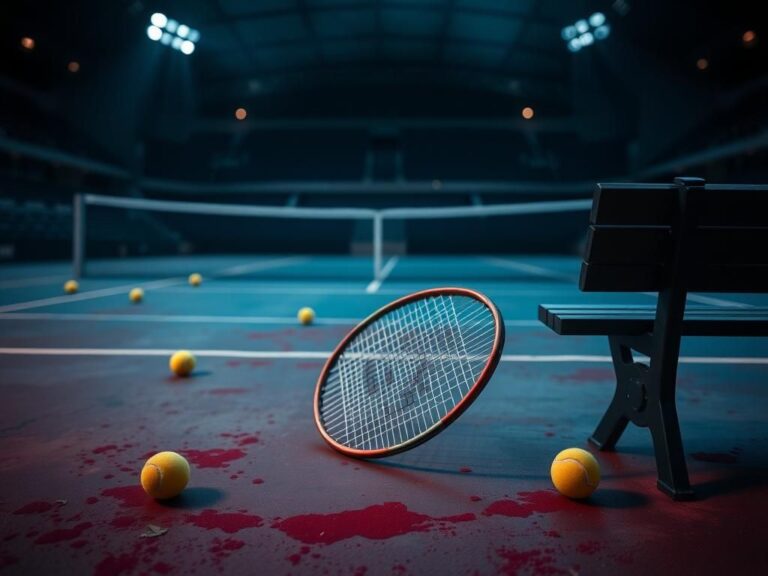 Flick International Dramatic tennis court scene in Germany after a heated match