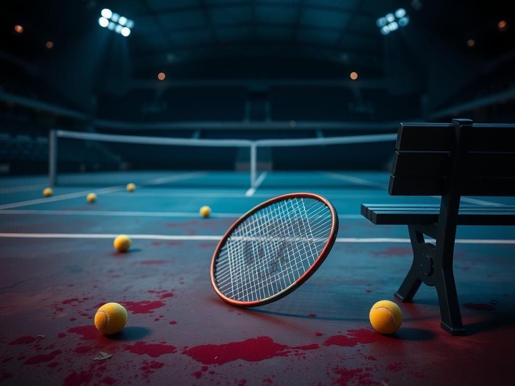 Flick International Dramatic tennis court scene in Germany after a heated match