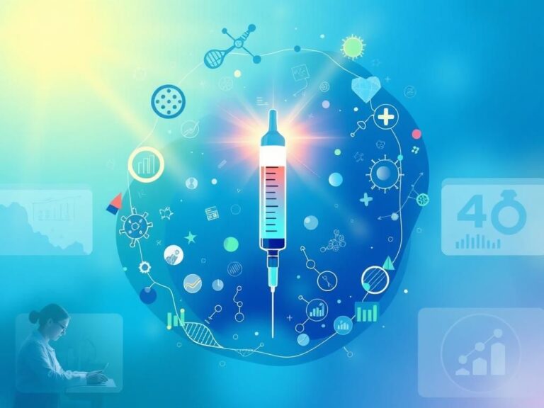 Flick International Abstract illustration of a vaccine syringe representing public health rejuvenation