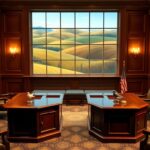 Flick International Serene replica of the U.S. Senate chamber showcasing bipartisan dialogue