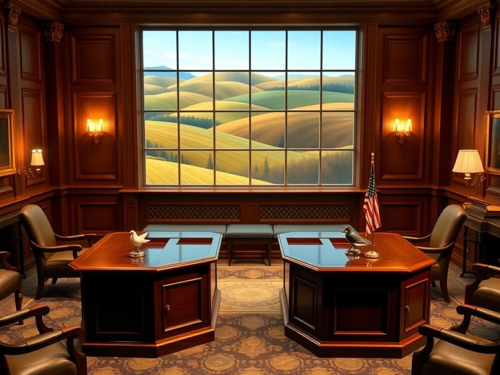 Flick International Serene replica of the U.S. Senate chamber showcasing bipartisan dialogue