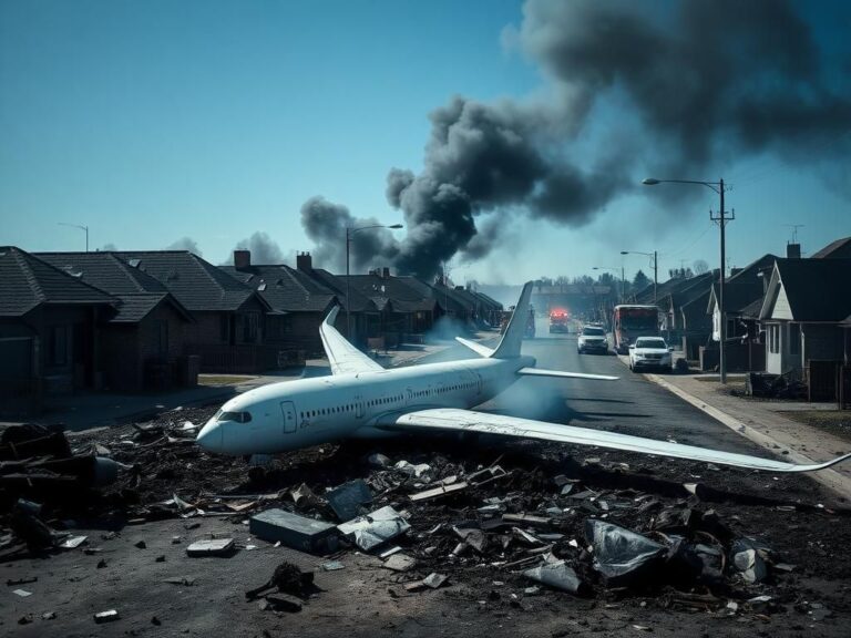 Flick International Aerial view of the smoldering crash site of an Air India Boeing 787 Dreamliner