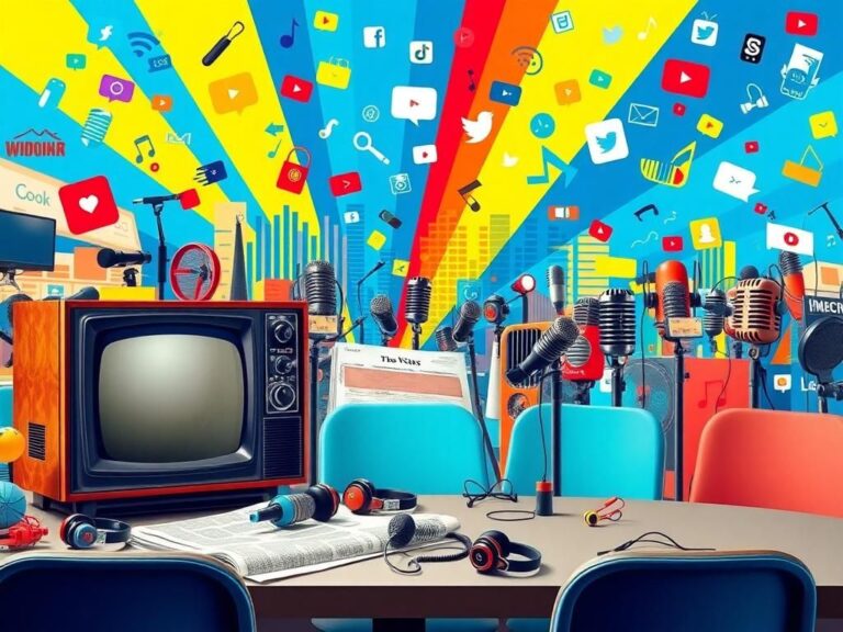 Flick International A dynamic media landscape featuring traditional and modern communication tools.