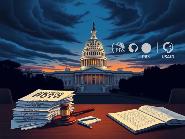 Flick International Conceptual illustration of the U.S. Capitol building at twilight, symbolizing political tension amidst budget discussions.