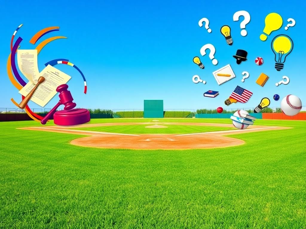 Flick International A vibrant baseball diamond scene with a clear sky, symbolizing American culture and competition.