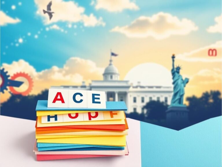 Flick International A vibrant collage representing young voters' mixed opinions on Trump's presidency with colorful letter grades and American symbols