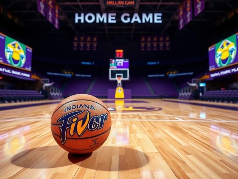 Flick International Basketball court with Indiana Fever colors, symbolizing Caitlin Clark's return from injury