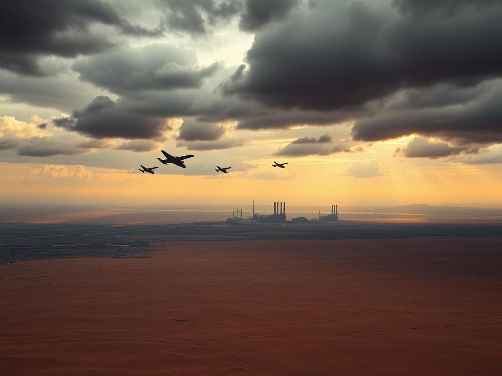 Flick International Aerial view of a contrasting landscape depicting urban and rural settings, symbolizing American political division.