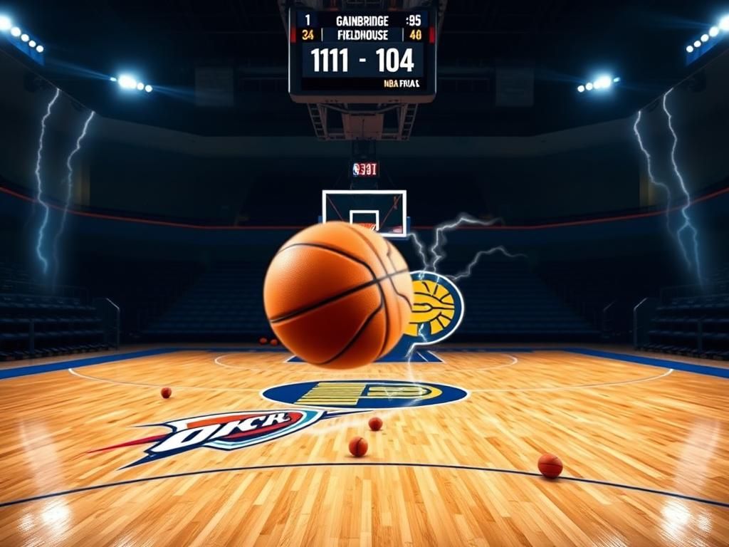 Flick International Oklahoma City Thunder player making a shot during NBA Finals Game 4 against Indiana Pacers