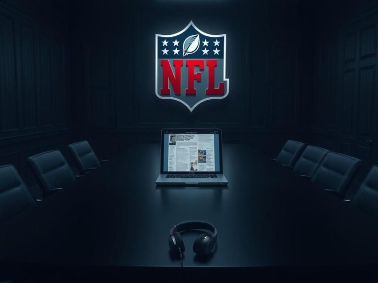 Flick International Dramatic NFL draft room with open laptop displaying negative reports about Shedeur Sanders