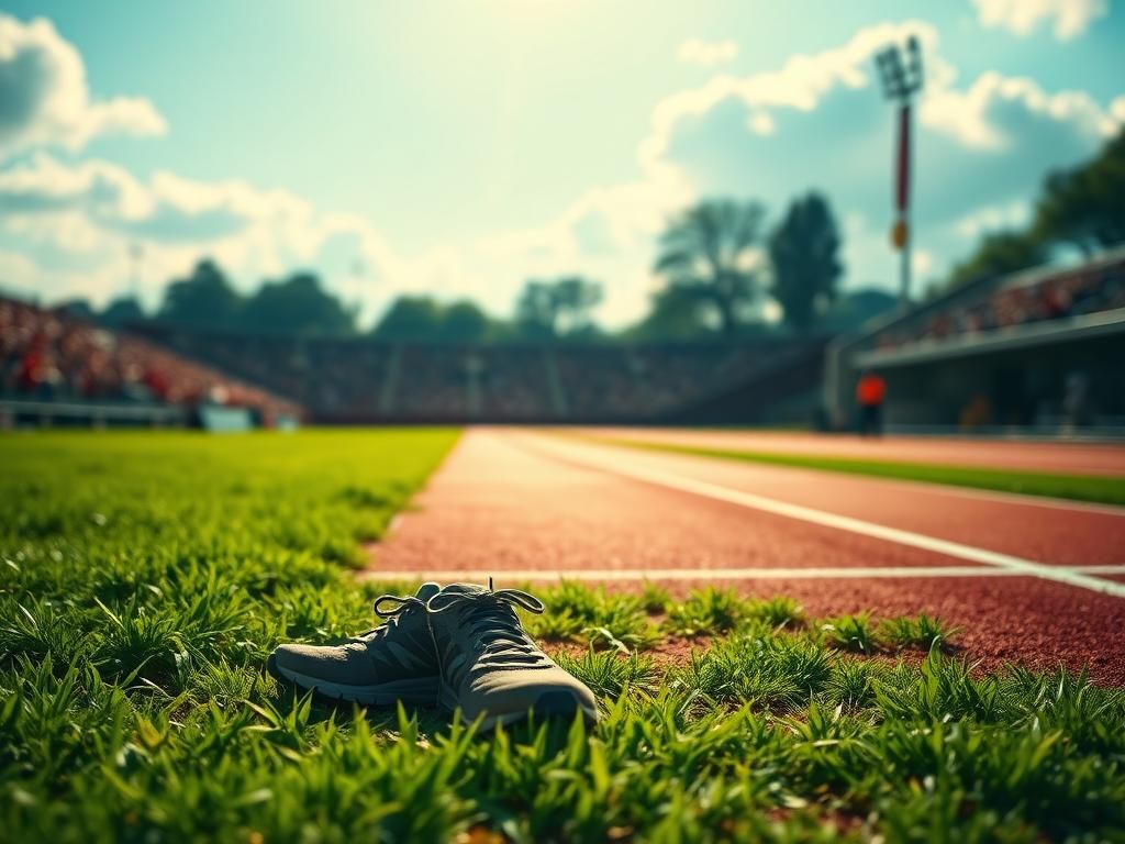 Flick International Worn running shoes on an Alabama track symbolizing the legacy of Eliud Kipsang