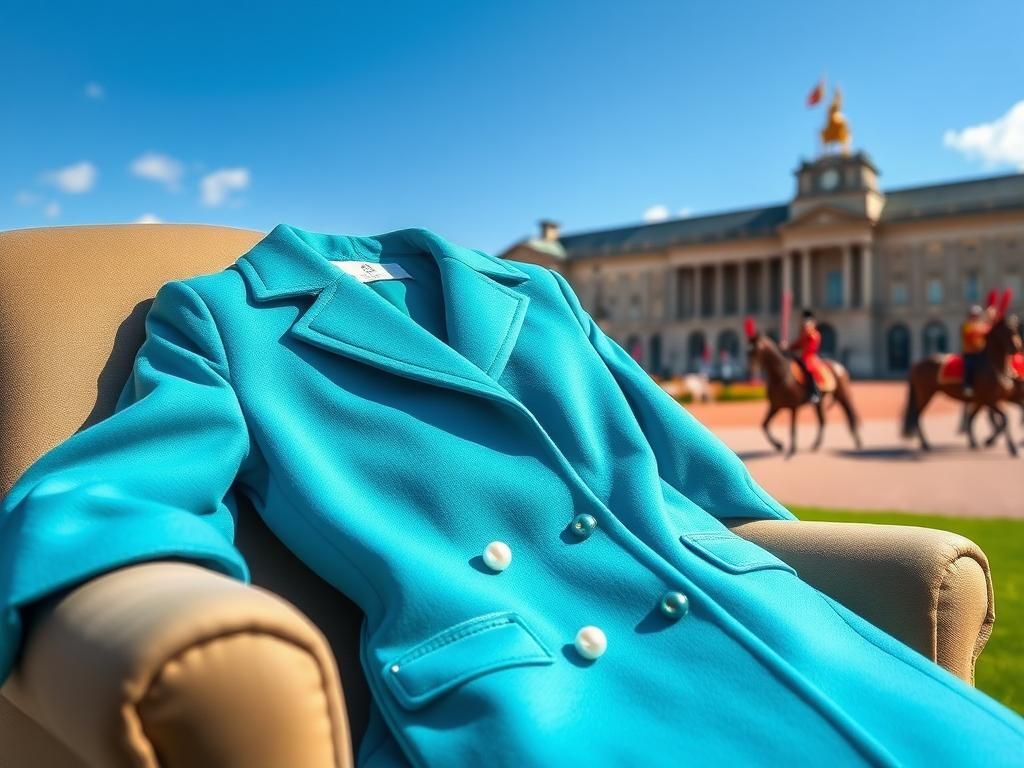 Flick International Aqua blue dress coat symbolizing Kate Middleton's tribute to Princess Diana at Trooping the Colour