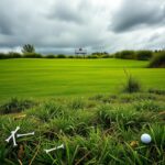 Flick International Oakmont Country Club's challenging golf course with deep rough and cloudy skies