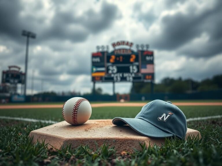 Flick International Close-up of baseball pitching mound with cracked cap and worn ball
