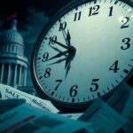 Flick International Close-up view of a large clock symbolizing urgency for pending Senate legislation
