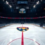 Flick International Hockey rink featuring the Florida Panthers' logo after a dramatic Game 5 victory over the Edmonton Oilers