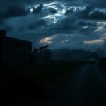 Flick International Dark, moody scene on a gravel road in Hampton County, South Carolina, highlighting tension and mystery.