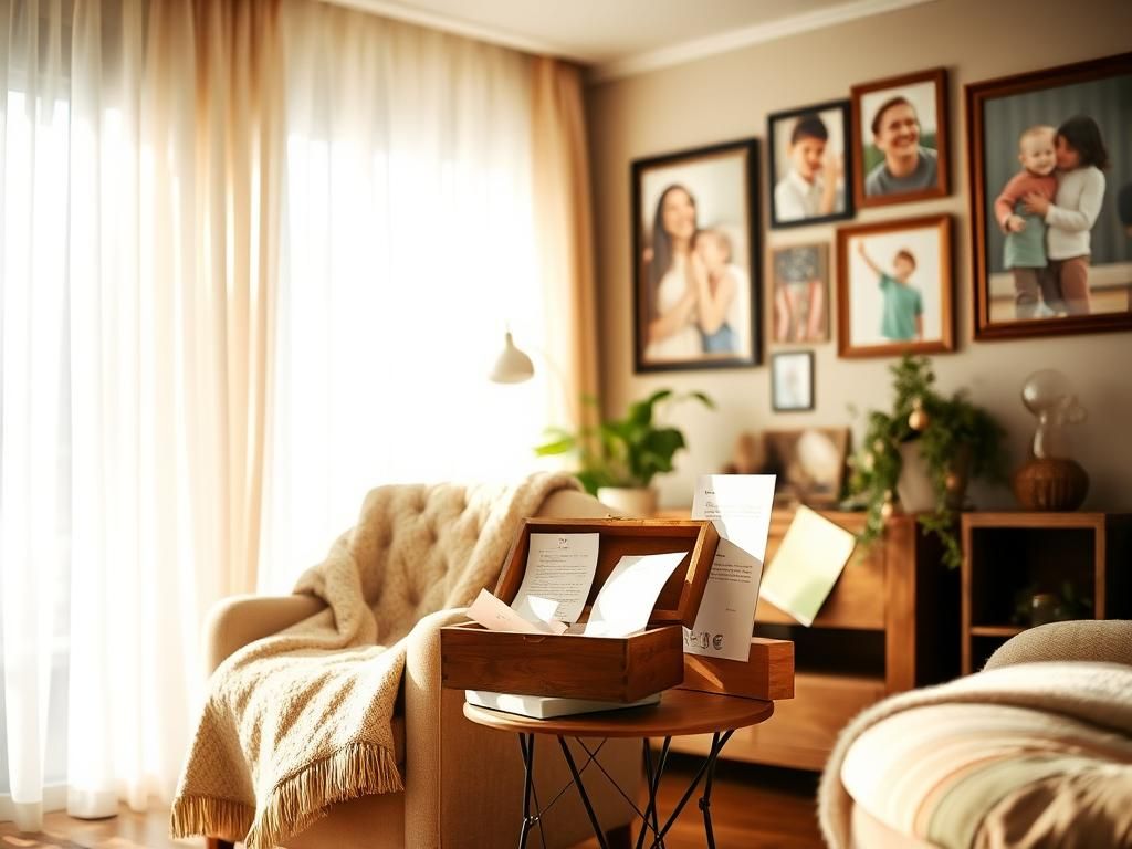 Flick International A warm family living room with soft natural light and a cozy armchair