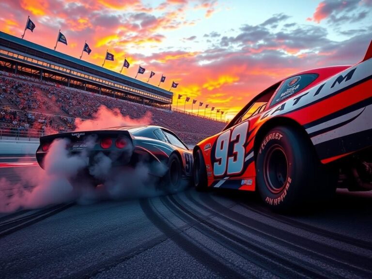 Flick International NASCAR cars involved in a collision at Autódromo Hermanos Rodríguez during the Mexico City race