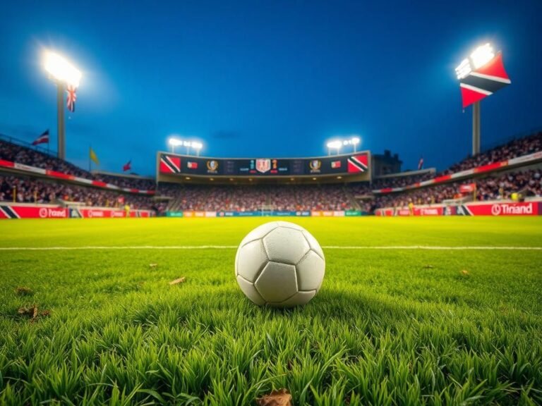 Flick International A vibrant soccer field under stadium lights with a scuffed ball at the center