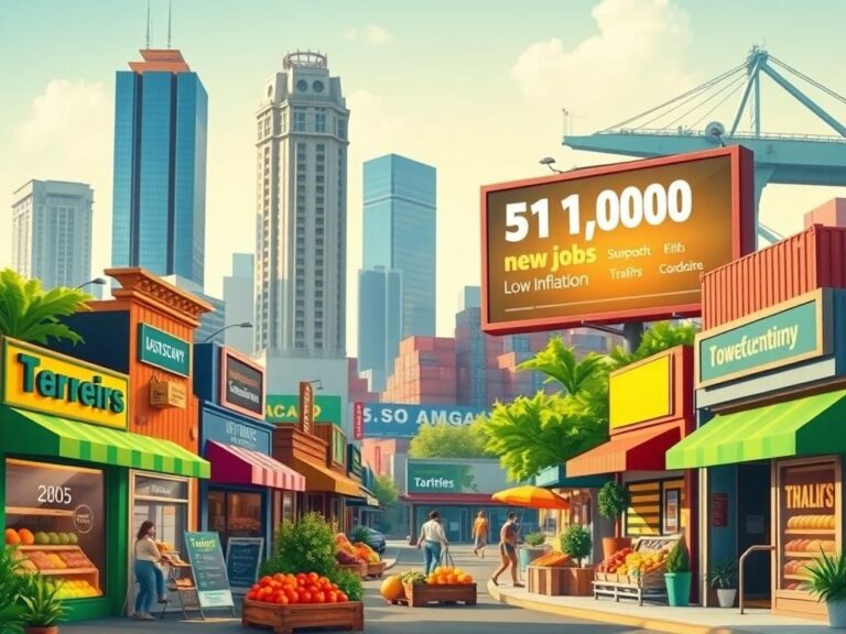 Flick International A bustling urban landscape representing economic vitality with small businesses and positive economic indicators