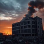 Flick International Aftermath of an airstrike on Iran's state-run television building in Tehran