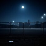 Flick International Stark immigration enforcement facility at dusk with a weathered metal fence