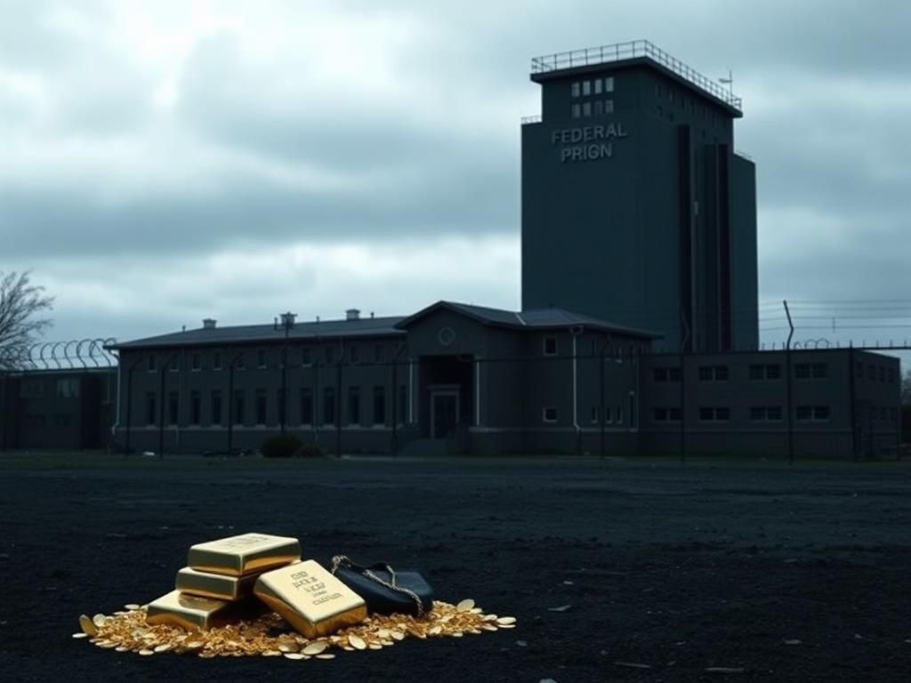 Flick International A federal prison facility surrounded by barbed wire and gray skies