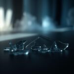 Flick International Close-up view of glass shards symbolizing severe throat pain