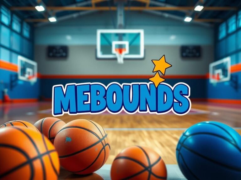 Flick International A vibrant basketball court showcasing a colorful array of basketballs and an empty hoop under bright gym lights.