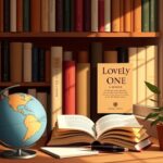 Flick International A stylized bookshelf featuring Ketanji Brown Jackson's memoir 'Lovely One' surrounded by diverse books and a decorative globe.