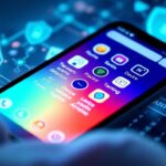 Flick International Close-up of a modern smartphone showcasing Android security features