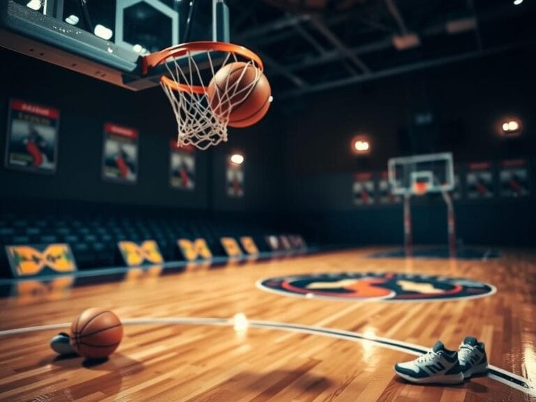 Flick International Close-up of a basketball just kissed by the rim during an intense game