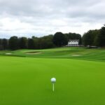 Flick International Scenic view of Oakmont Country Club showcasing lush fairways and a cloudy sky