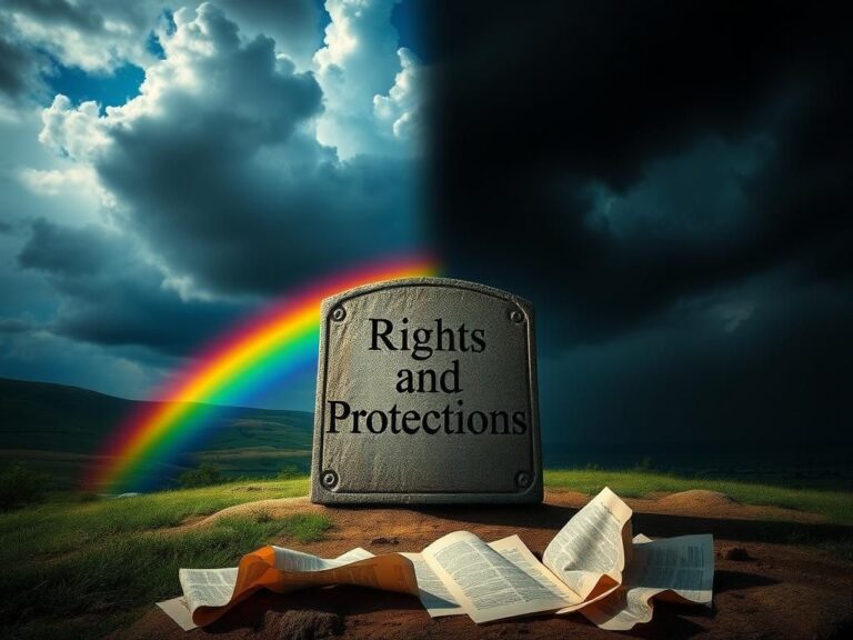 Flick International Split landscape depicting division in society over transgender rights