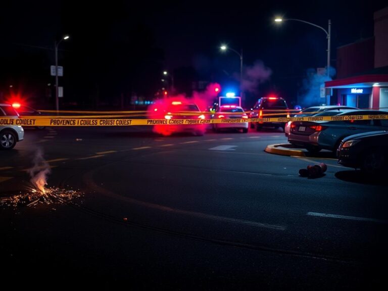 Flick International Police tape cordons off a busy intersection in Plymouth following an illegal street takeover