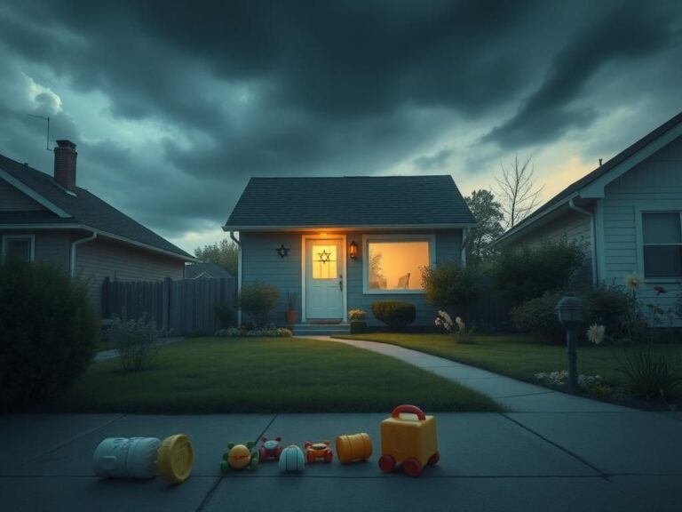 Flick International A family home in a suburban neighborhood with children's toys on the doorstep