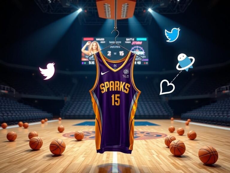 Flick International WNBA jersey in spotlight at game day arena